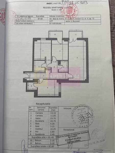 Apartament, 3 camere de vanzare Hercesa